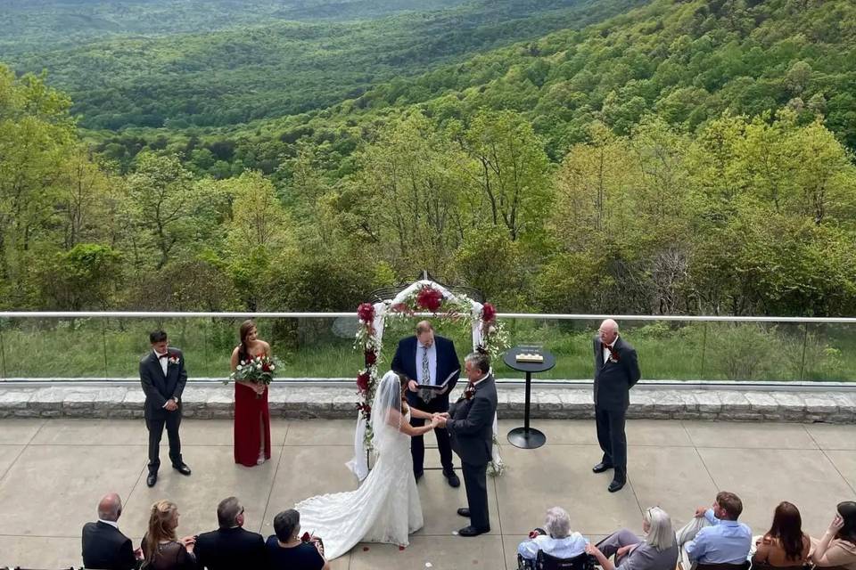 Ceremony from up high.