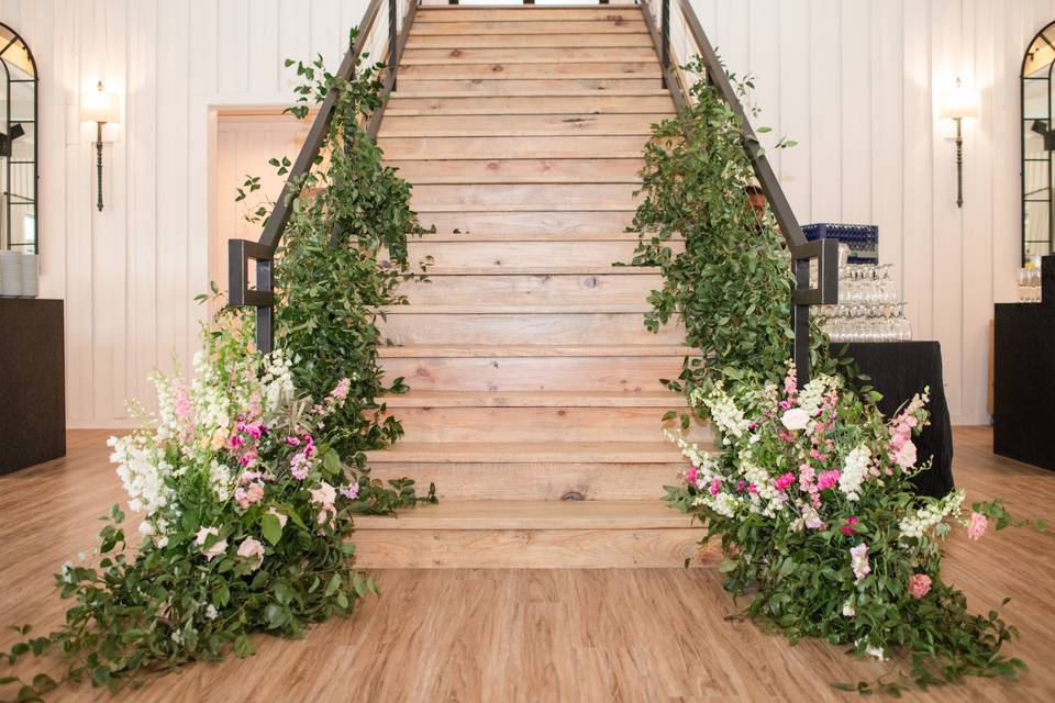 Grand entrance into reception