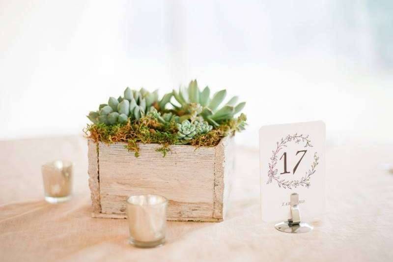 Rustic table number