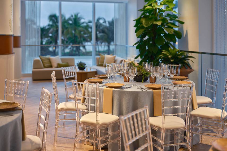 Atlantic room dinner set up