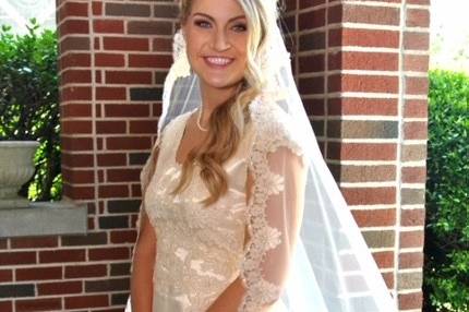 Bride with beautiful veil