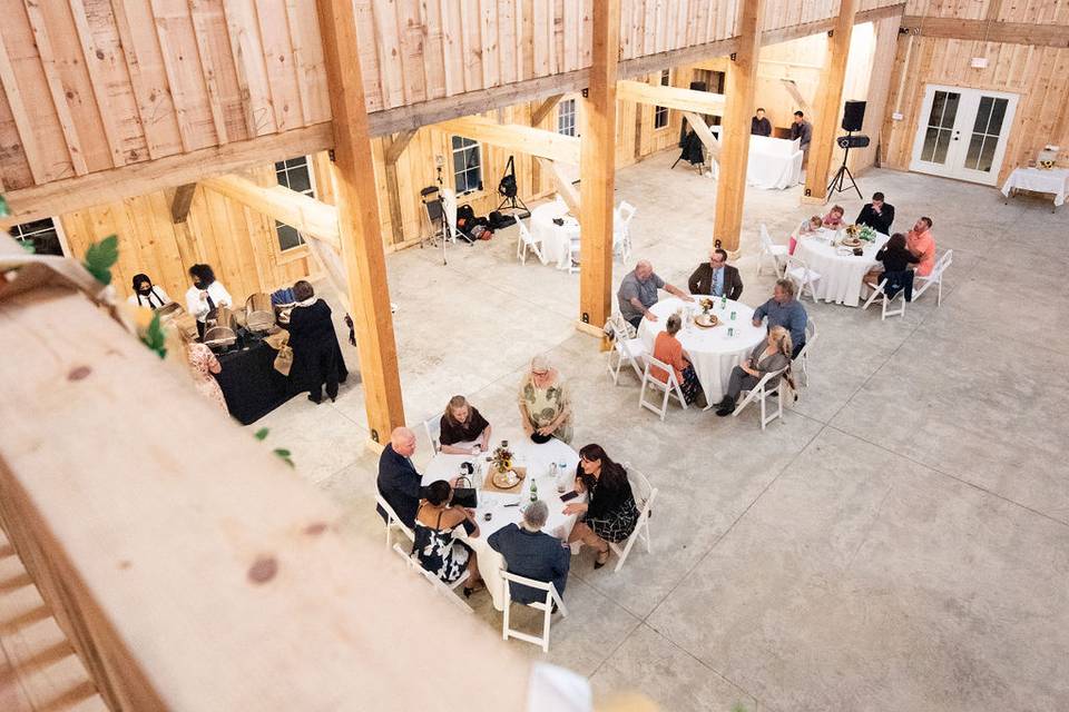 Top View of Barn Reception
