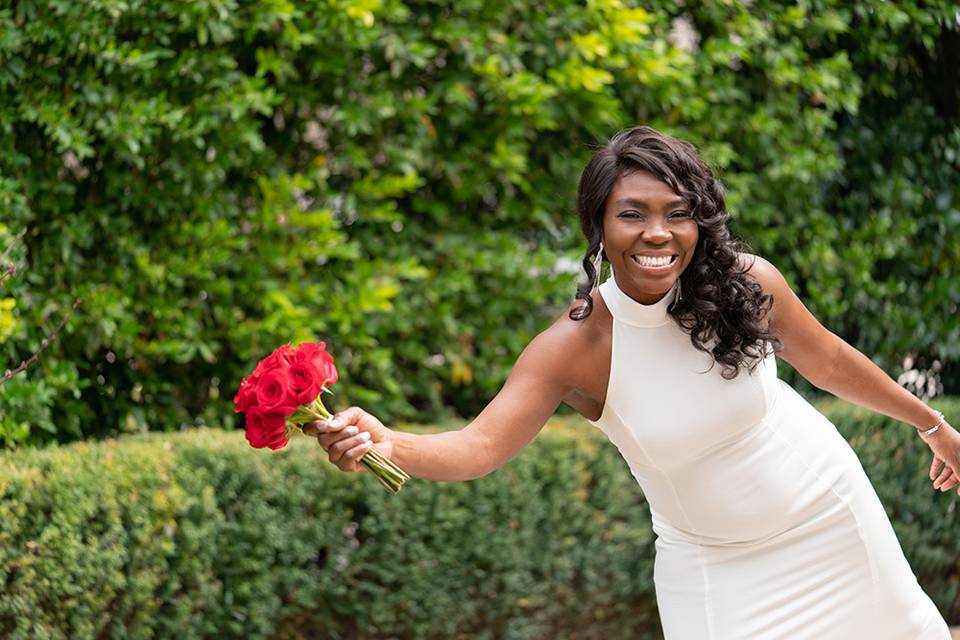 Smiling bride