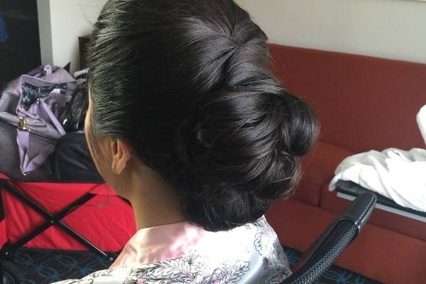 Bohemian hairstyle updo