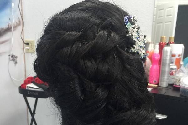 Beautiful bridal hair