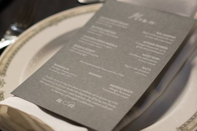 Family style dinner menu