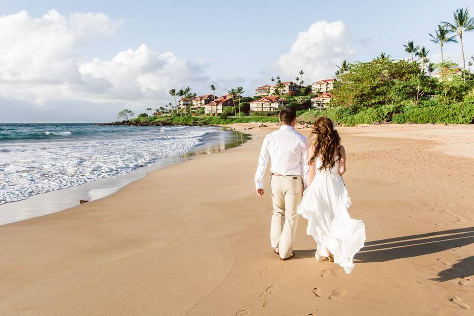 Sunset Wedding in Maui, Hawaii