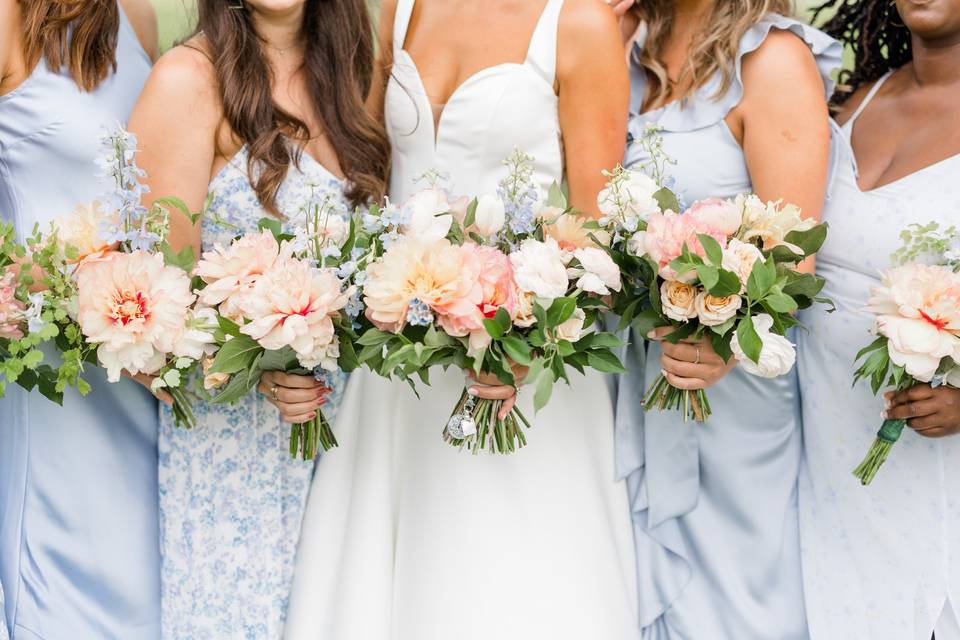 Dusty blue wedding