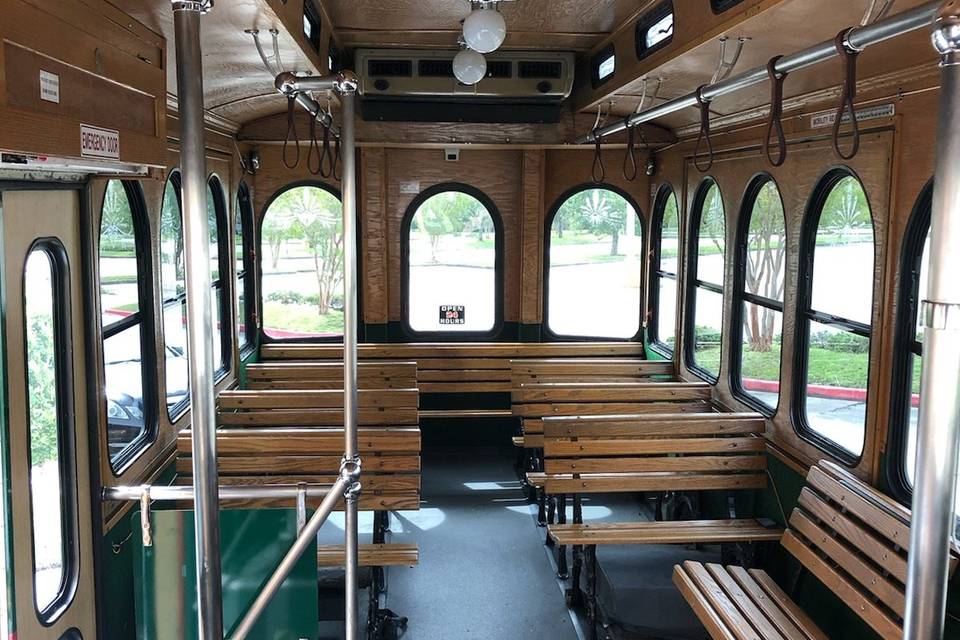 Trolley Red & Green Interior