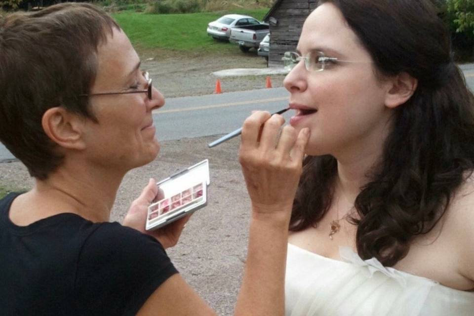 Touchups pre-ceremony