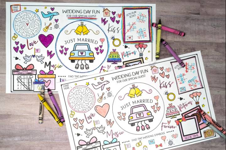 Placemat Coloring Sheets