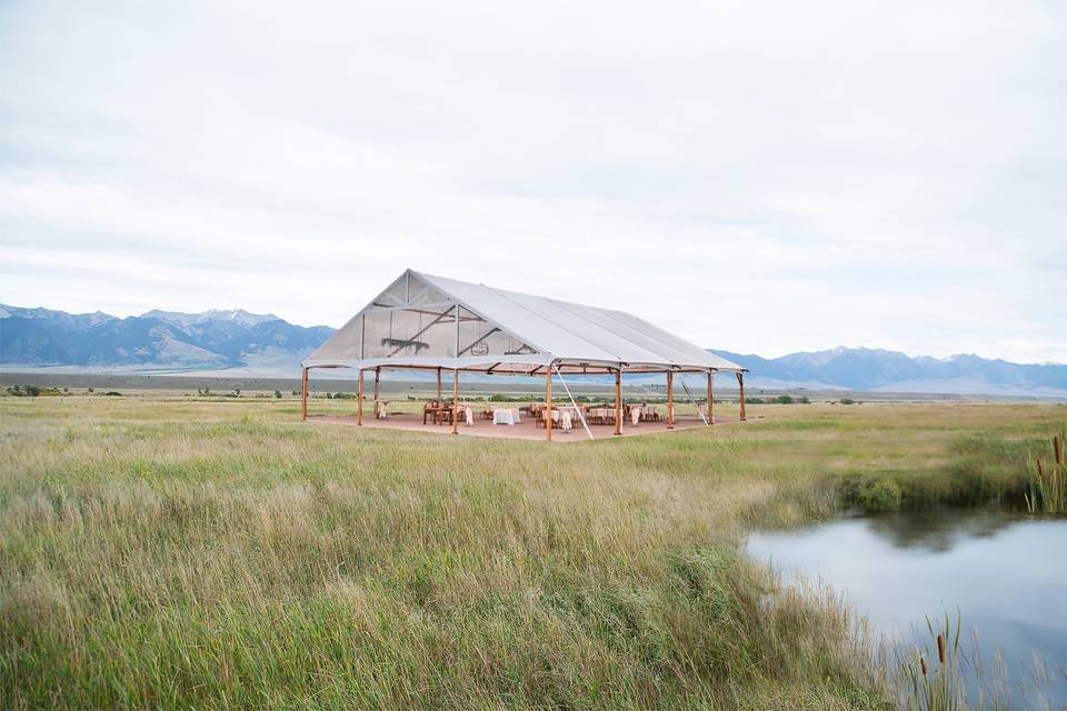 The wedding tent!