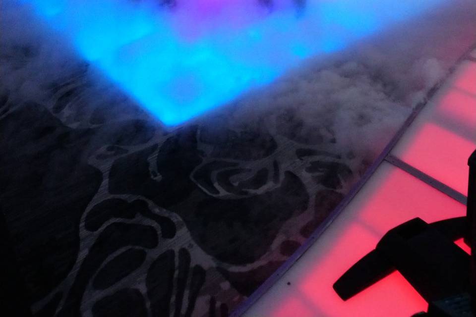 Lighted Dance Floor with Fog