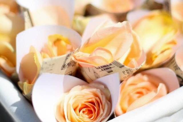 Rose petals to toss for the bride and groom