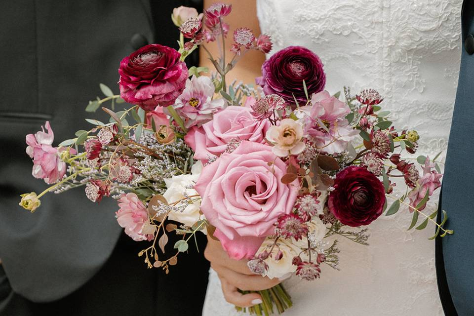 Mauve Bridal Bouquet