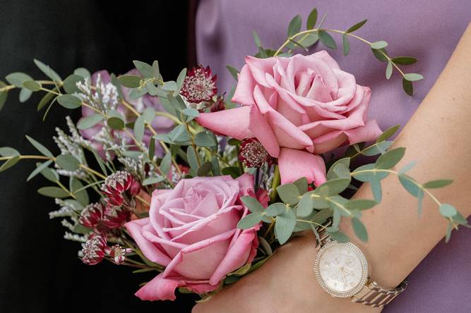 Mauve Bridesmaids Bouquet