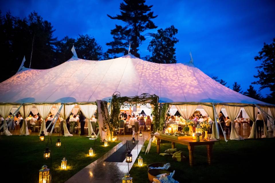 Lake george tented wedding