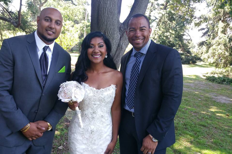 Wayde and the newlyweds