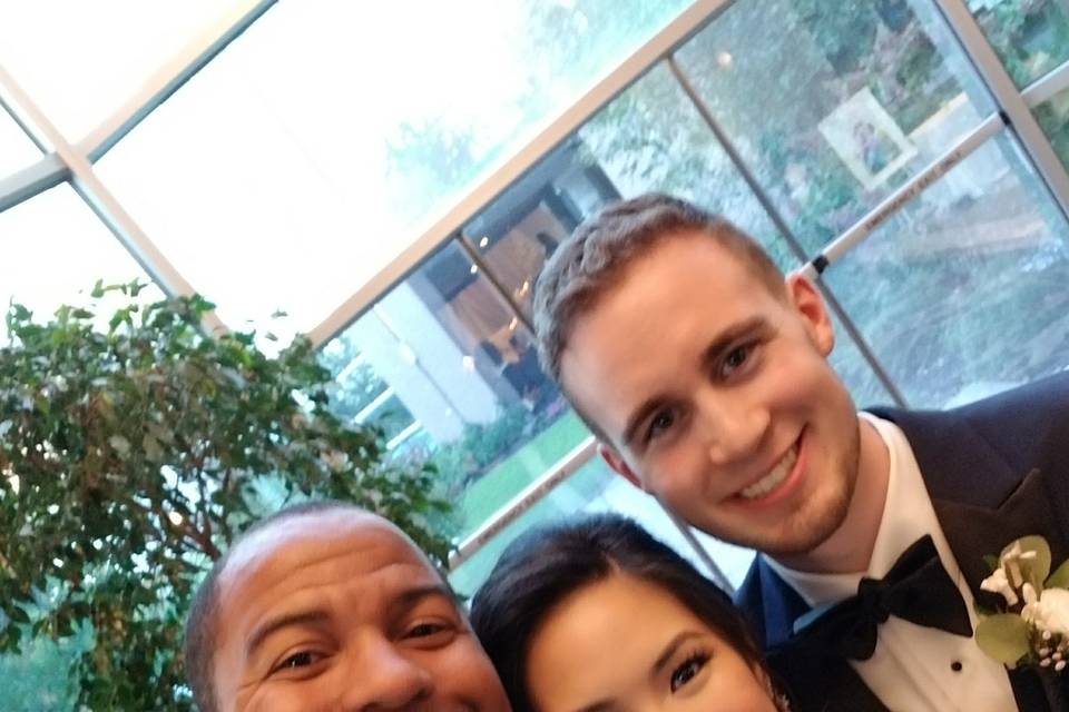 Selfie with the officiant