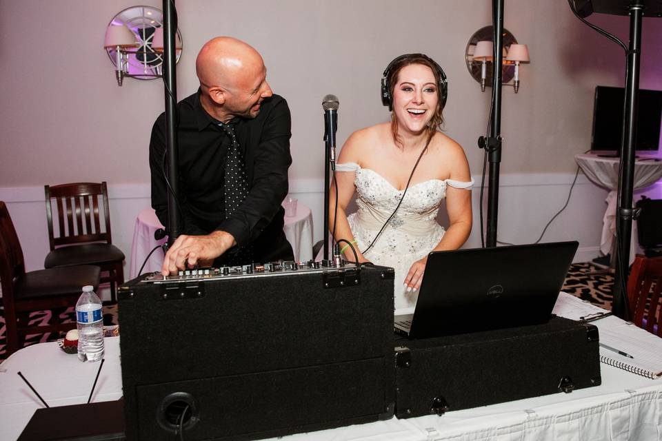 Rocking out with the DJ