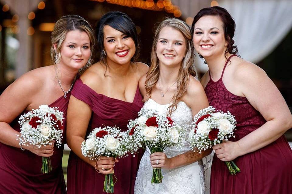 Bride and Bridesmaids