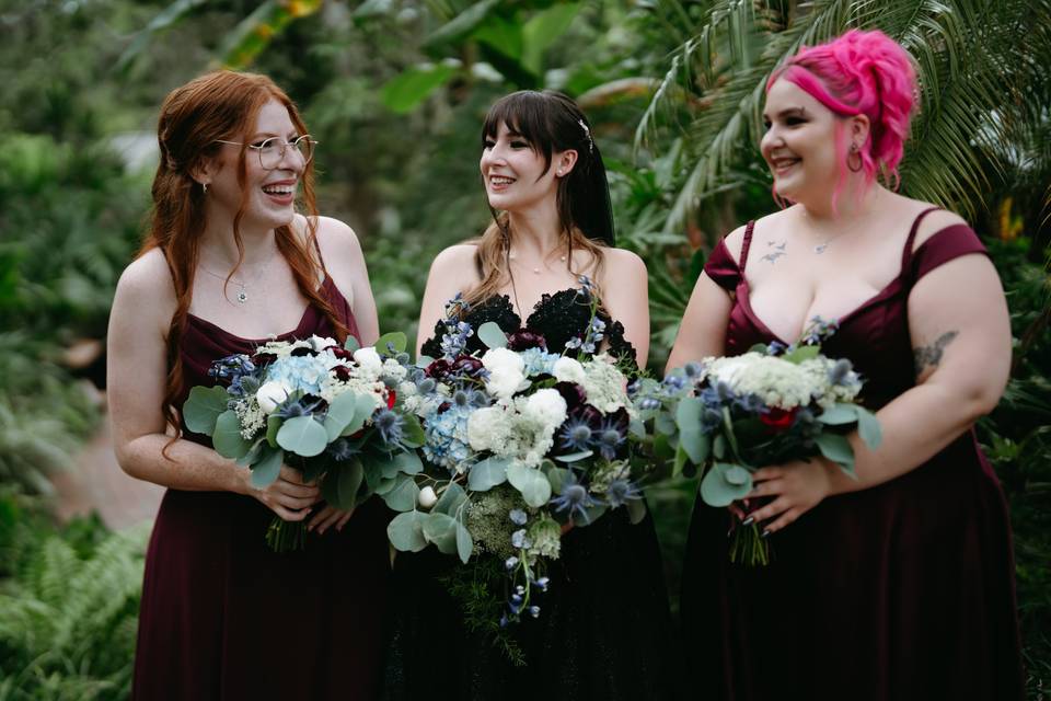 Bride and Bridesmaids