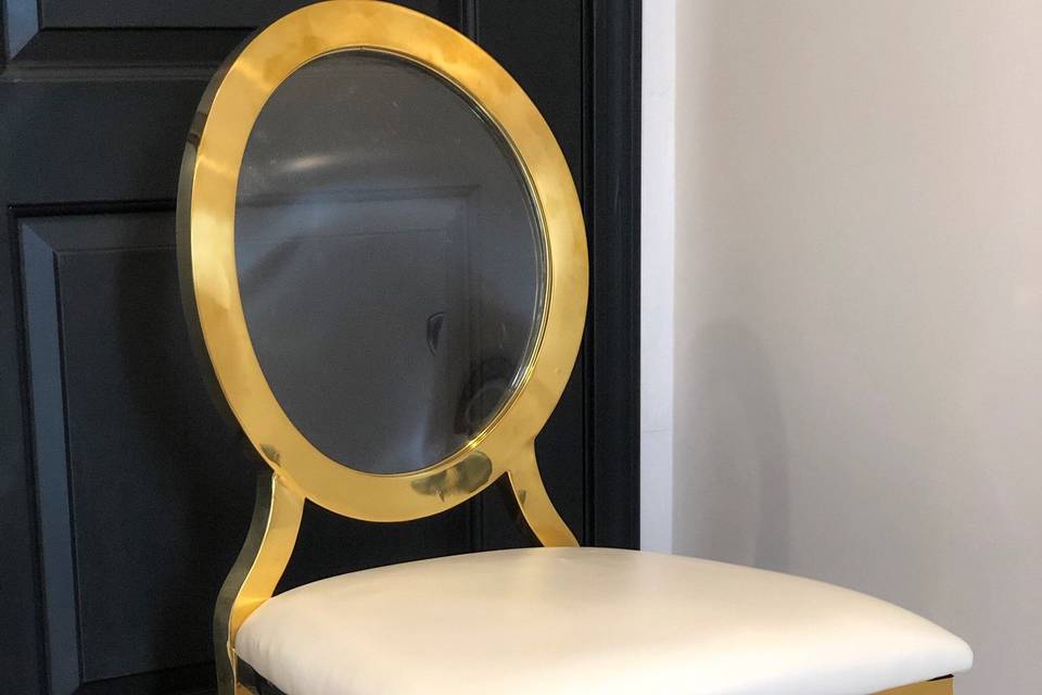 Acrylic Dior chair in gold