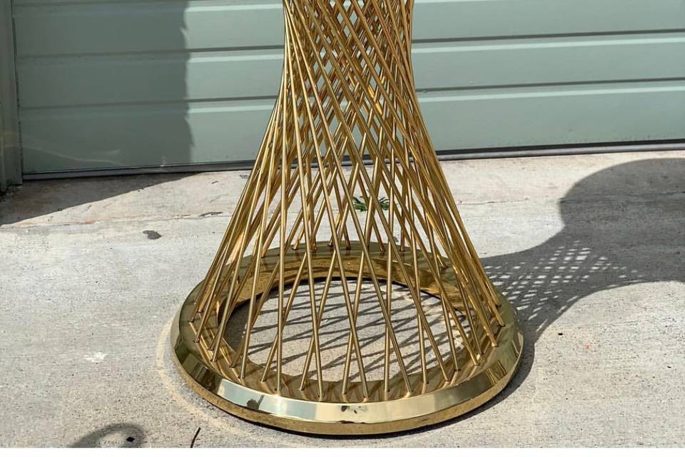 Gold Wired Cocktail Table