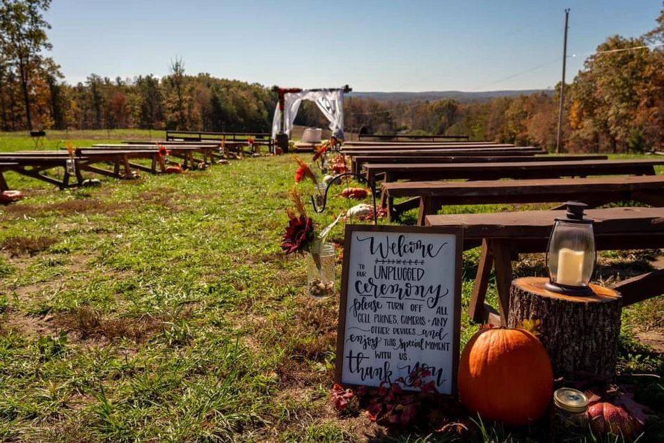 Ceremony setup