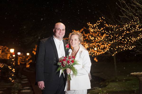 Outdoor evening wedding