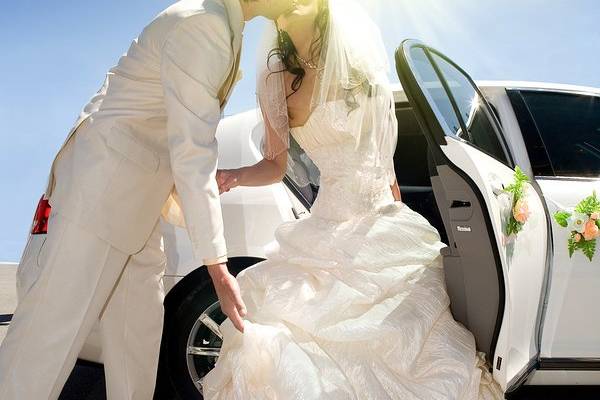 One of our favorite couples leaving their ceremony to head to their reception!