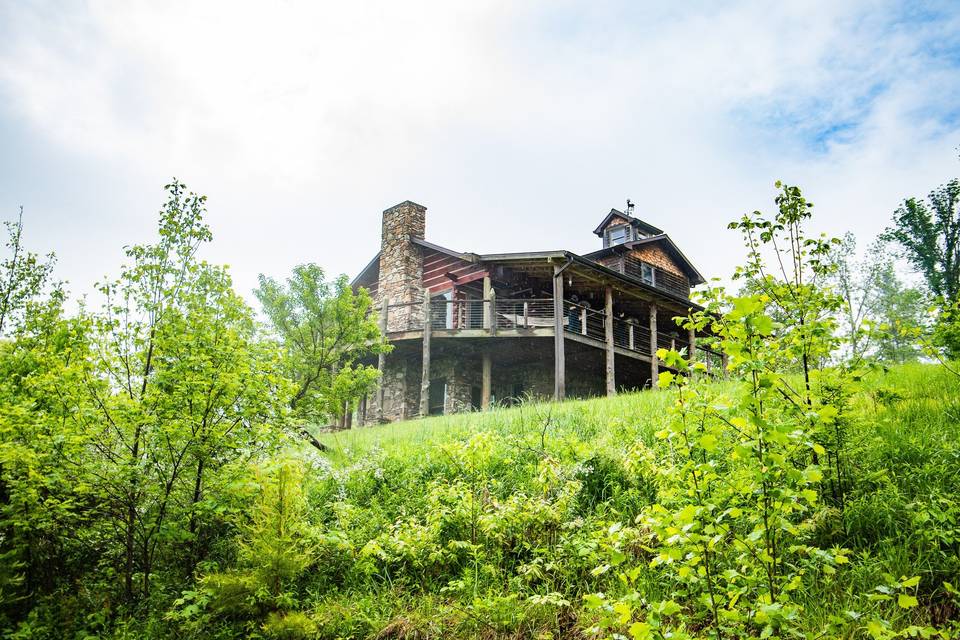 Looking up to the house