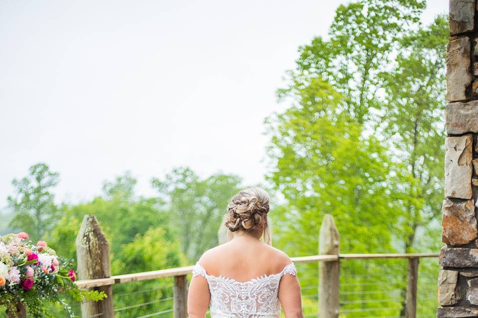 Bride with flowers