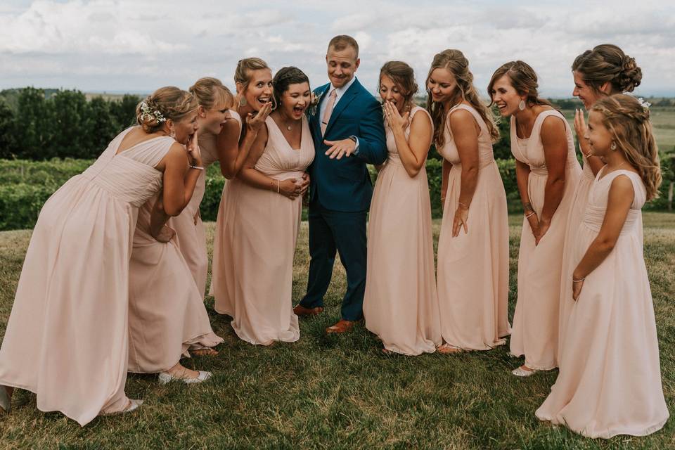 Groom + Bridesmaids