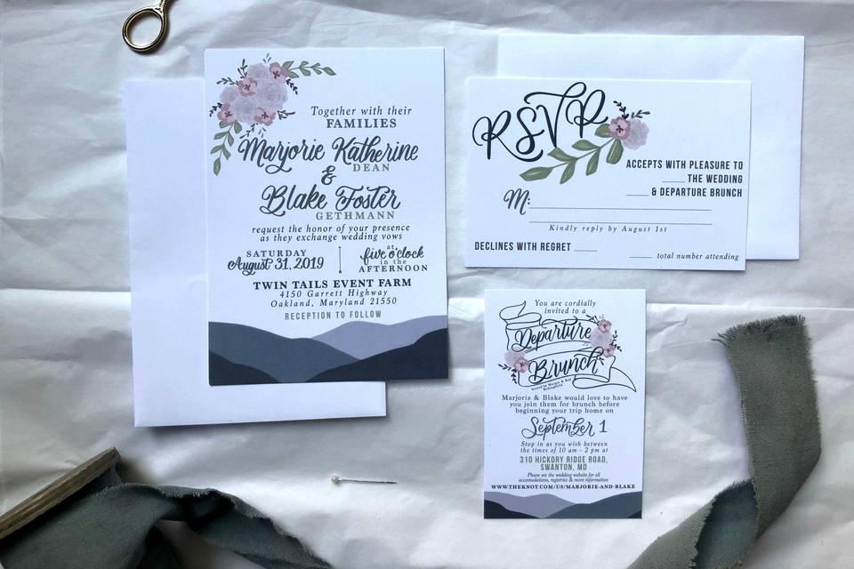 Hand Drawn Invitation Suite