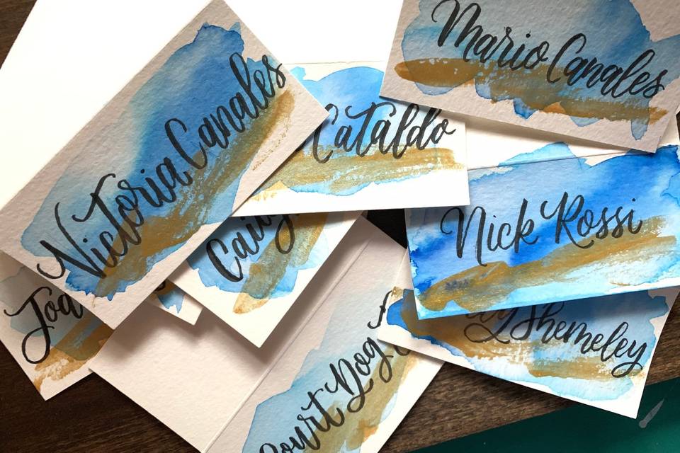 Watercolor Escort Cards