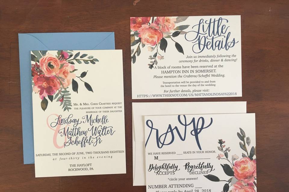 Custom Lettered Invitations