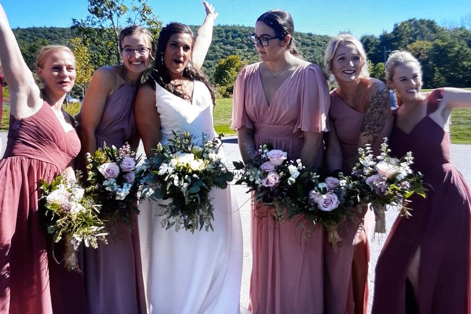 Happy Bride & her Maids