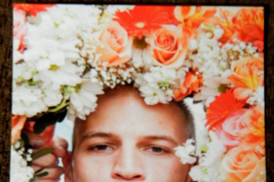 My Groom covered w  Bouquets