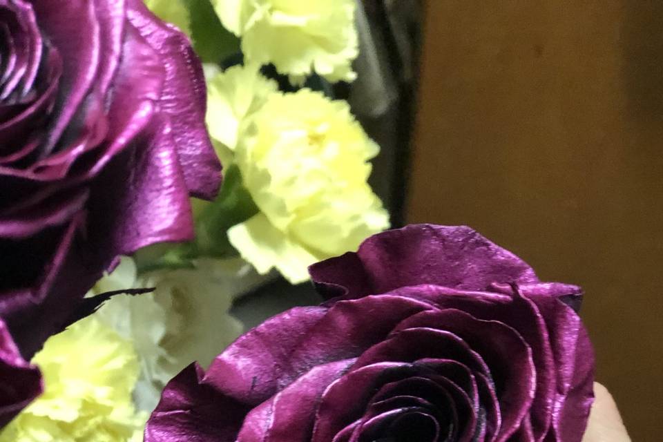Metallic Purple Roses...