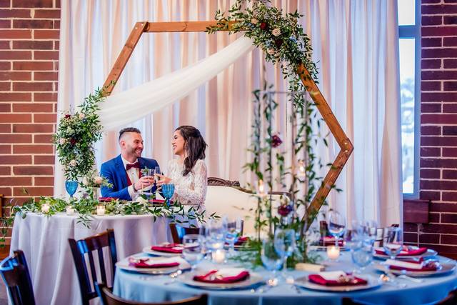 Newlyweds at their reception