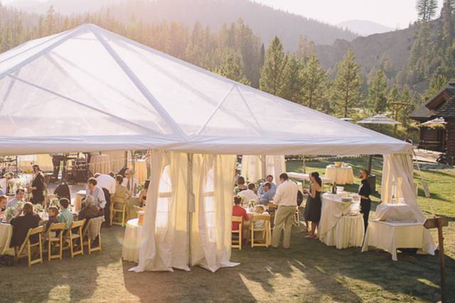 Clear top tent reception