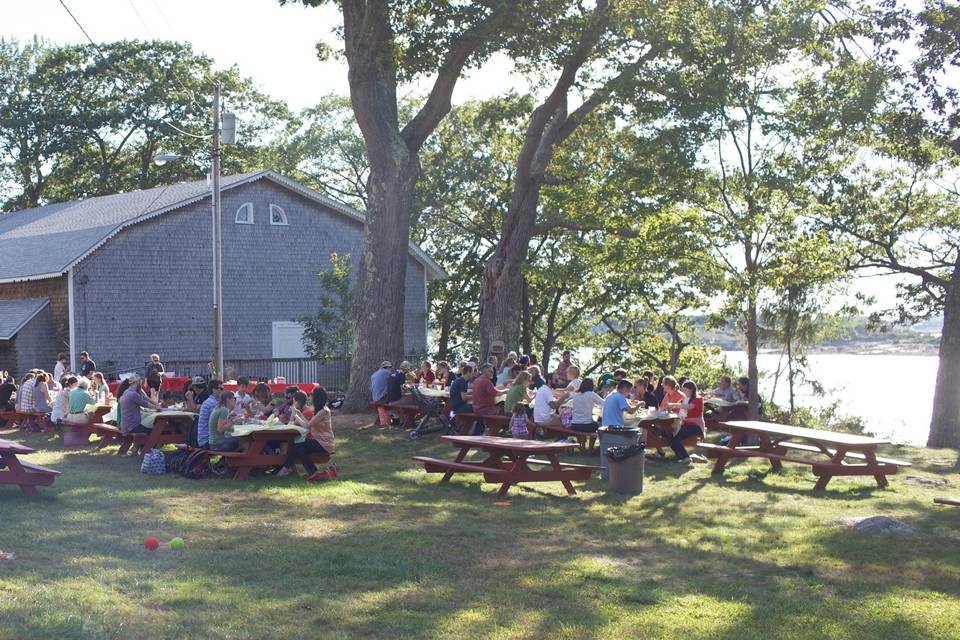 Looking toward the pavilion an