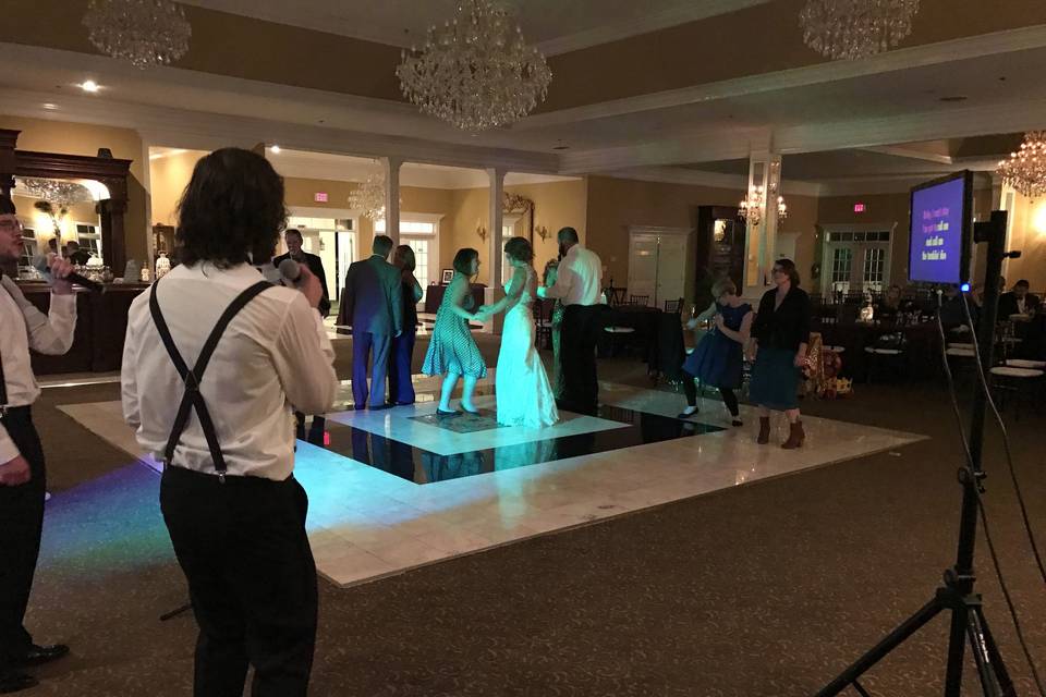 Guest on the dance floor