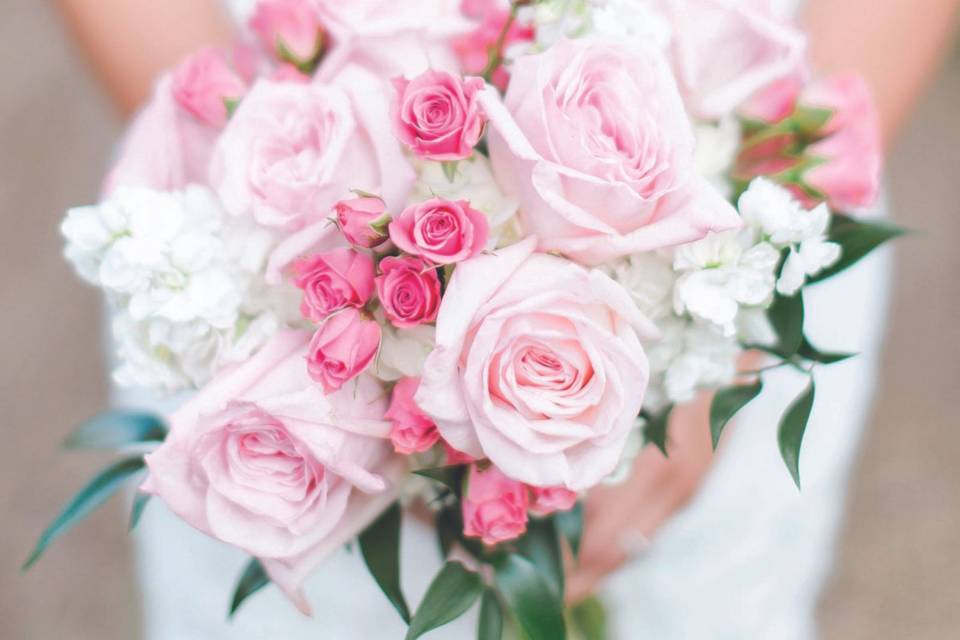 Pink wedding bouquet