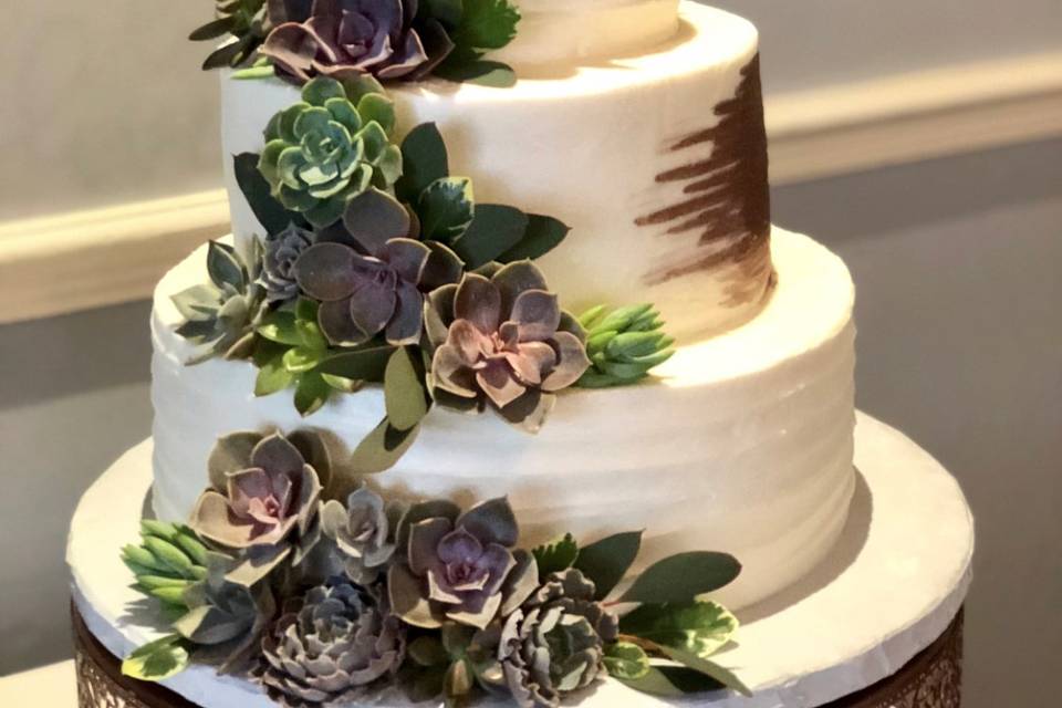 Buttercream with succulent