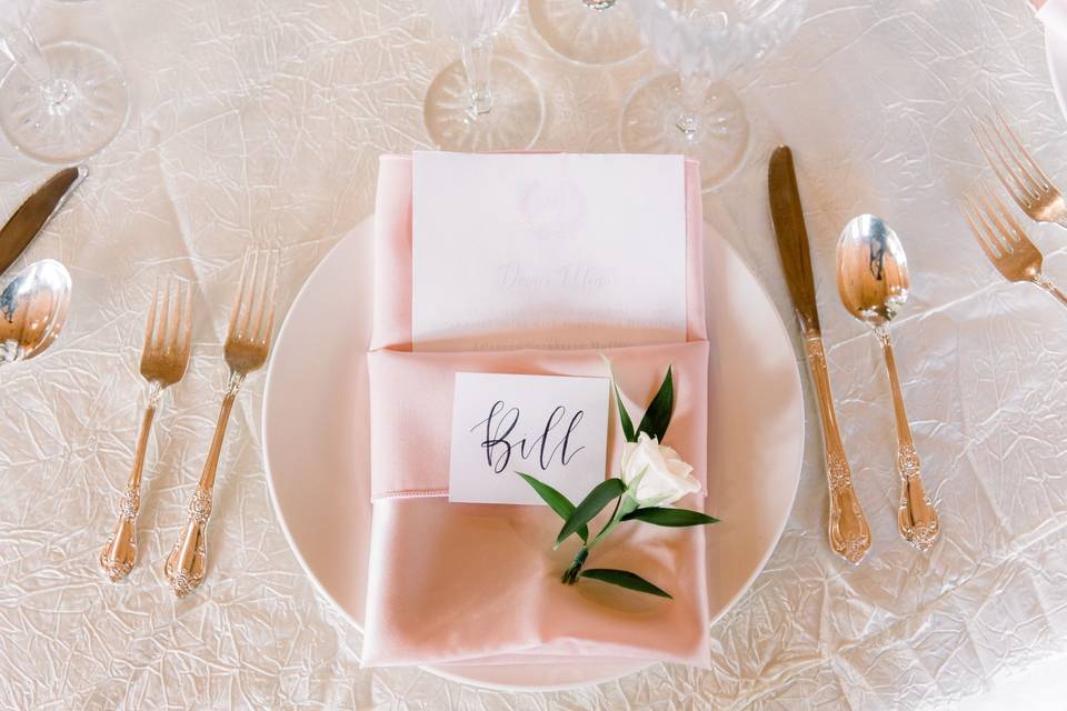 Paper Place Card Setting