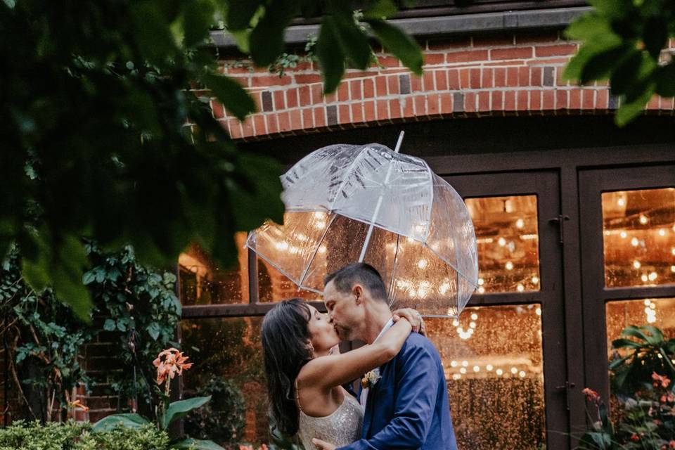 Kissing in the rain