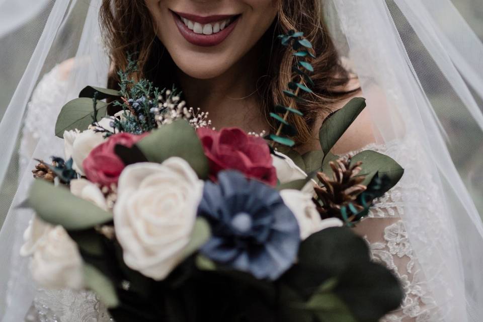 Beautiful Bride & Sola Bouquet