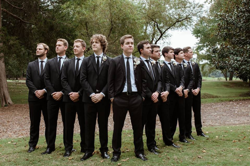 Groom and groomsmen